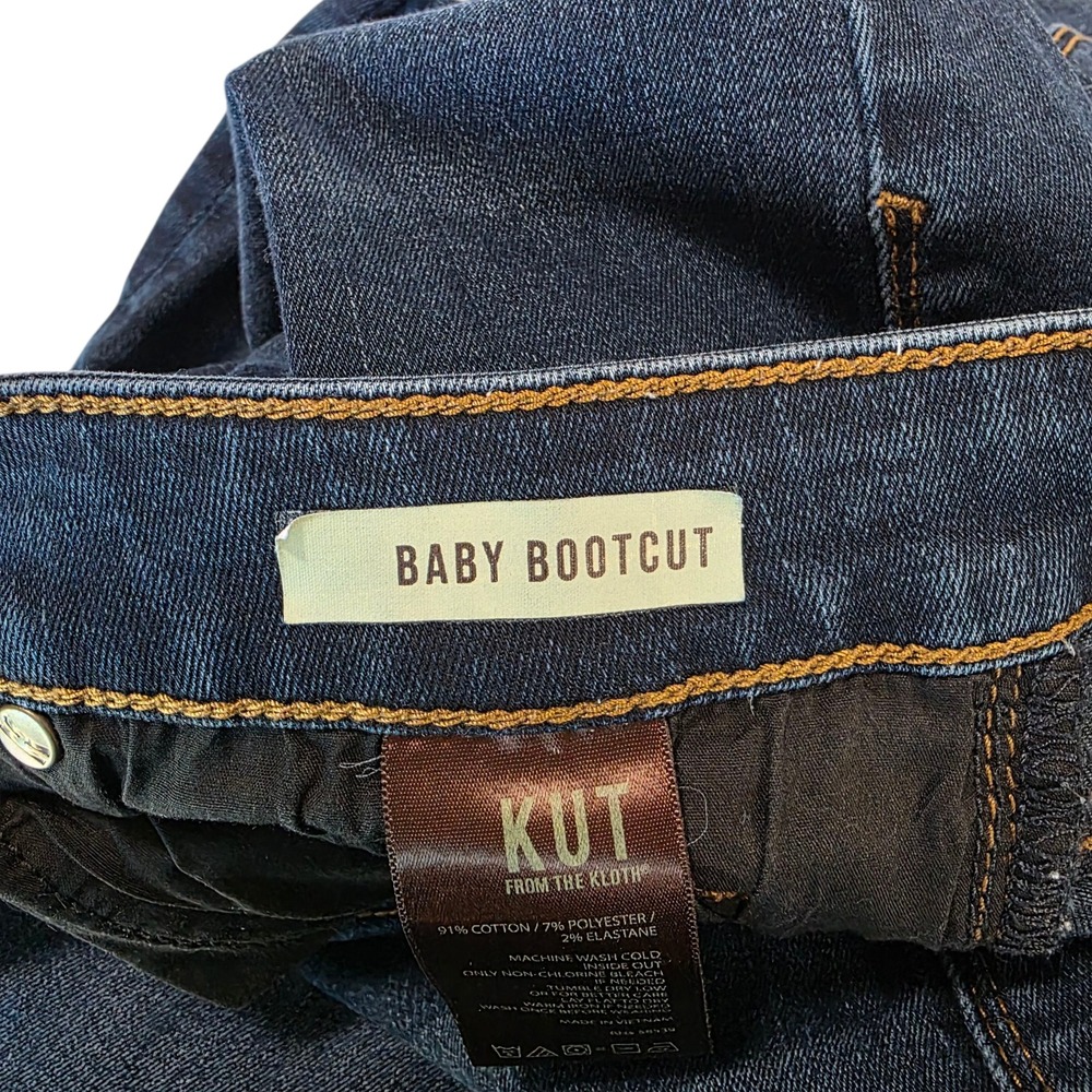 Kut From The Kloth Bootcut Jeans Womens 14 Blue Denim Mid Rise Stretch Western - Picture 4 of 11